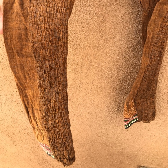 Tribal Indian copper harem pants with embroidery - Picture 10 of 10